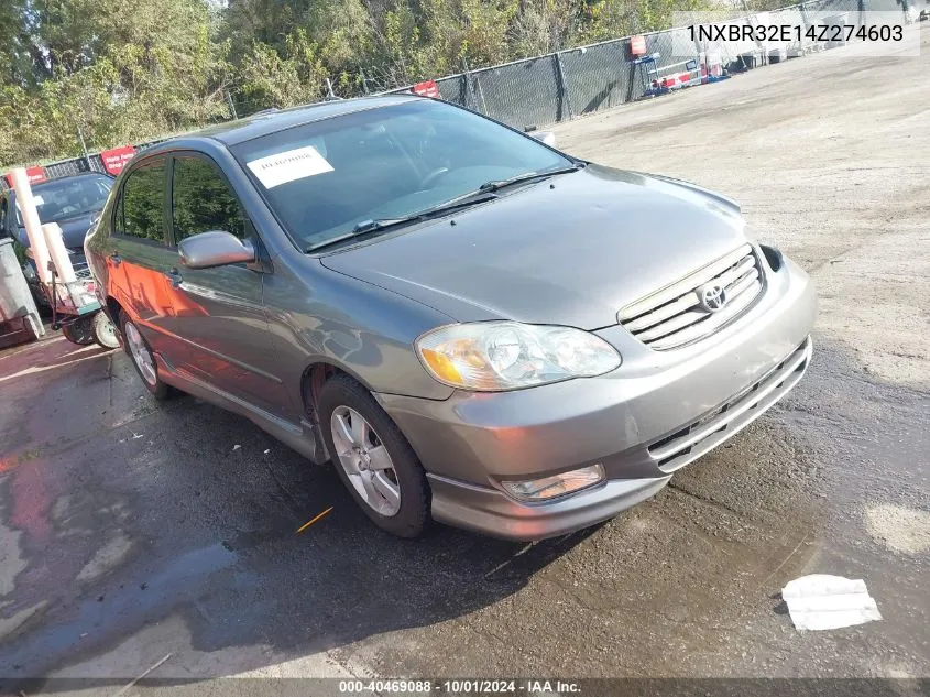 2004 Toyota Corolla S VIN: 1NXBR32E14Z274603 Lot: 40469088