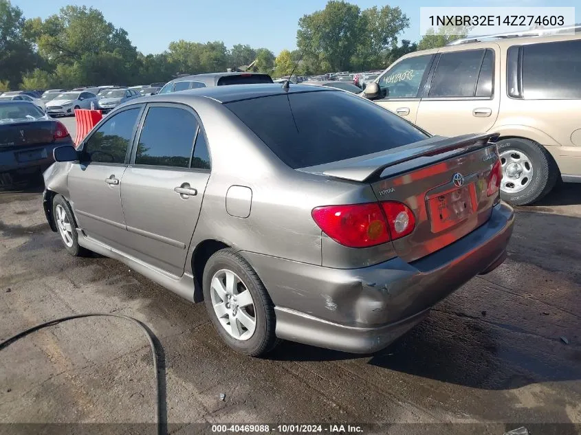 2004 Toyota Corolla S VIN: 1NXBR32E14Z274603 Lot: 40469088