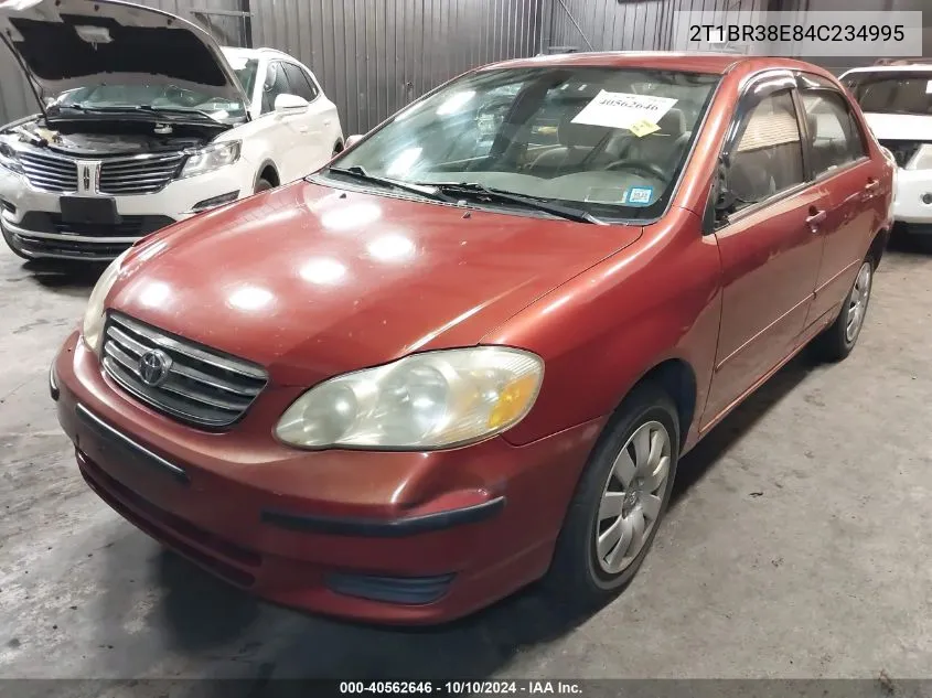 2004 Toyota Corolla Le VIN: 2T1BR38E84C234995 Lot: 40562646