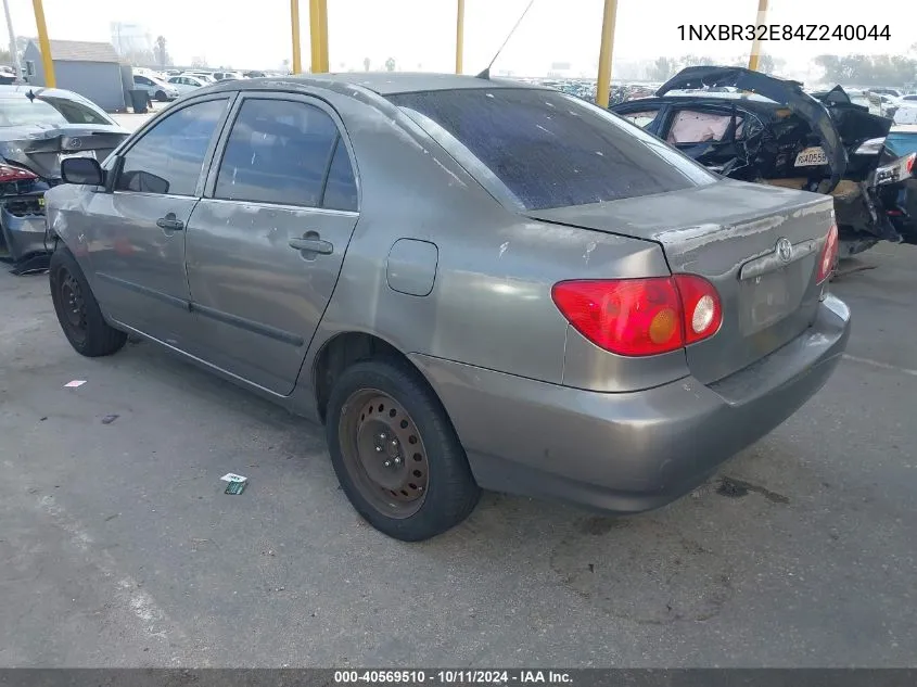 2004 Toyota Corolla Ce/Le/S VIN: 1NXBR32E84Z240044 Lot: 40569510