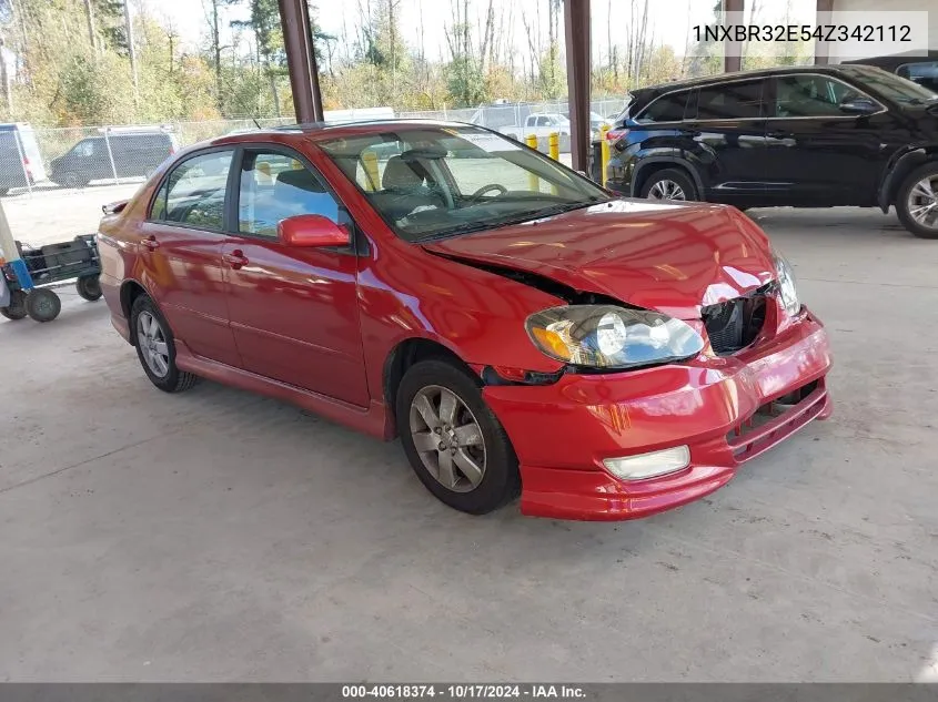 2004 Toyota Corolla S VIN: 1NXBR32E54Z342112 Lot: 40618374