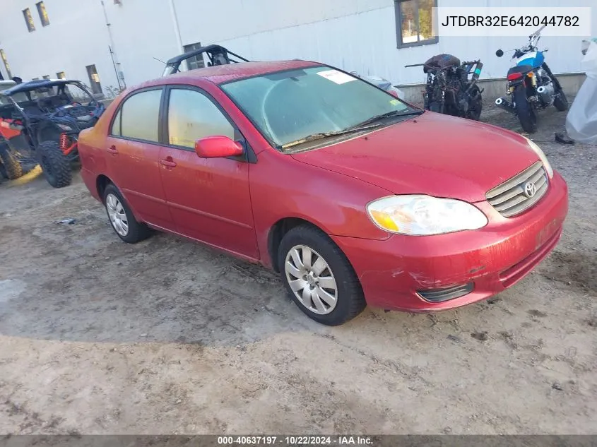 2004 Toyota Corolla Le VIN: JTDBR32E642044782 Lot: 40637197