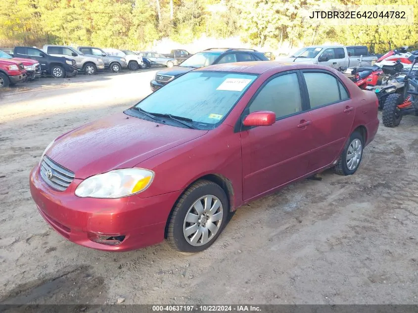 2004 Toyota Corolla Le VIN: JTDBR32E642044782 Lot: 40637197