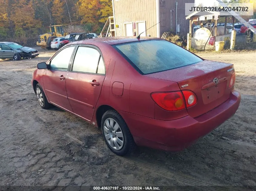 2004 Toyota Corolla Le VIN: JTDBR32E642044782 Lot: 40637197