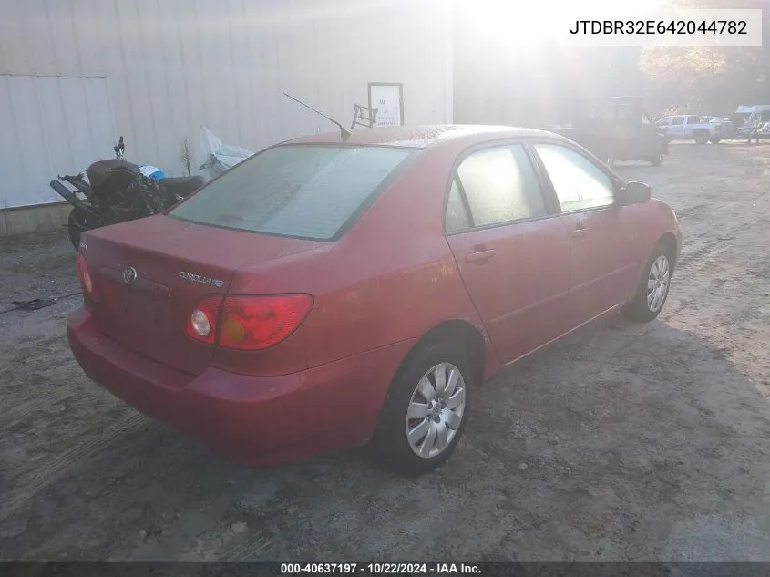 2004 Toyota Corolla Le VIN: JTDBR32E642044782 Lot: 40637197