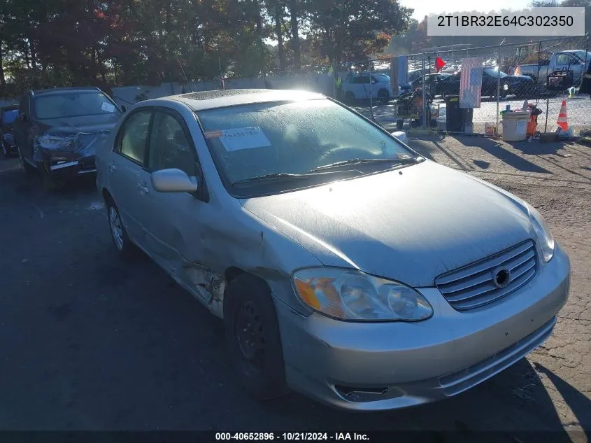 2004 Toyota Corolla Le VIN: 2T1BR32E64C302350 Lot: 40652896