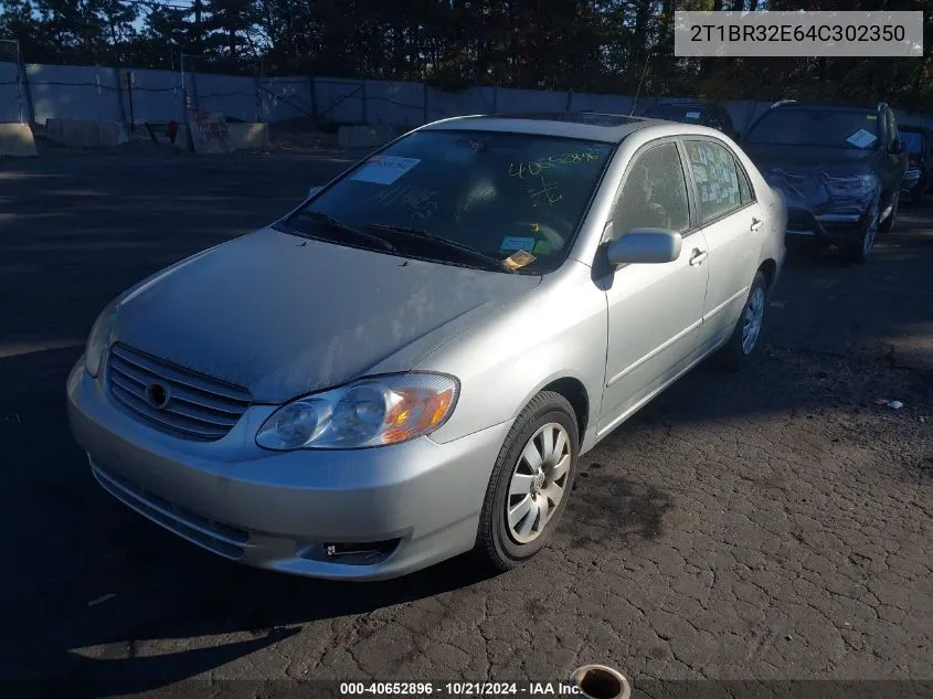 2004 Toyota Corolla Le VIN: 2T1BR32E64C302350 Lot: 40652896