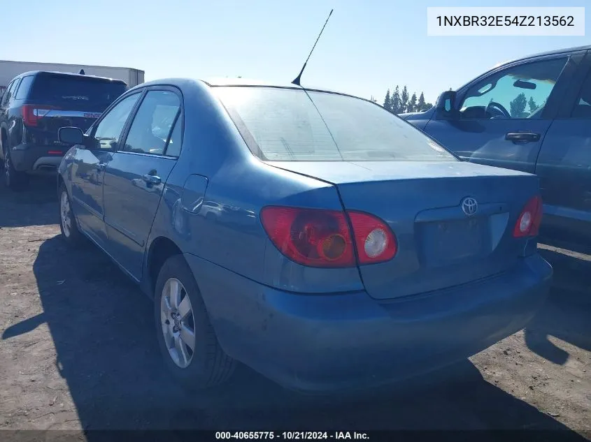 2004 Toyota Corolla Ce/Le/S VIN: 1NXBR32E54Z213562 Lot: 40655775