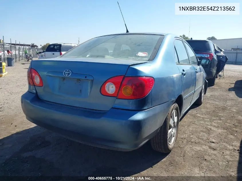 2004 Toyota Corolla Ce/Le/S VIN: 1NXBR32E54Z213562 Lot: 40655775