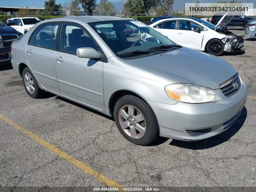 2004 Toyota Corolla Le VIN: 1NXBR32E34Z304541 Lot: 40655894