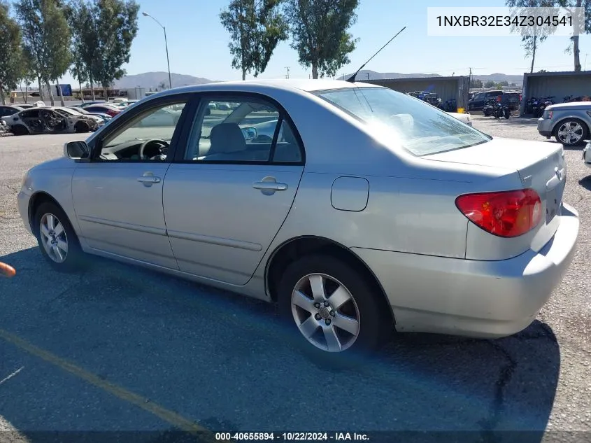 2004 Toyota Corolla Le VIN: 1NXBR32E34Z304541 Lot: 40655894