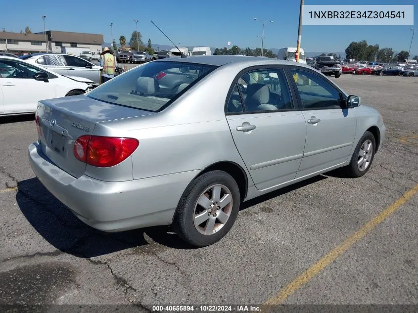 2004 Toyota Corolla Le VIN: 1NXBR32E34Z304541 Lot: 40655894