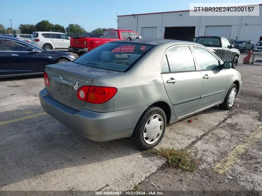 2004 Toyota Corolla Ce VIN: 2T1BR32E24C300157 Lot: 40660497