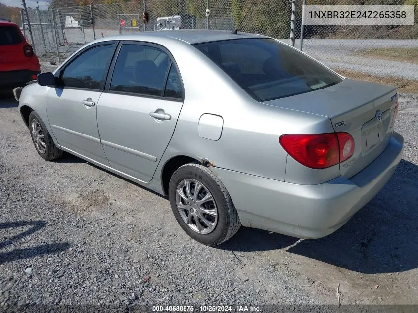 2004 Toyota Corolla Le VIN: 1NXBR32E24Z265358 Lot: 40688875