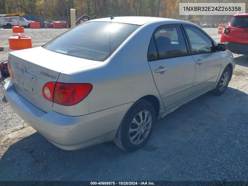 2004 Toyota Corolla Le VIN: 1NXBR32E24Z265358 Lot: 40688875