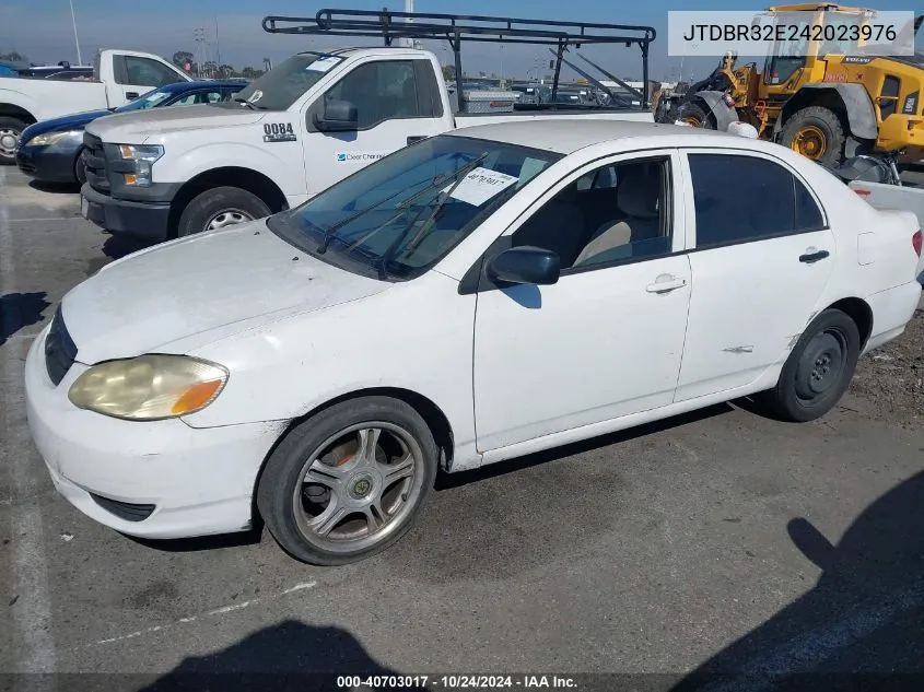 2004 Toyota Corolla Ce VIN: JTDBR32E242023976 Lot: 40703017