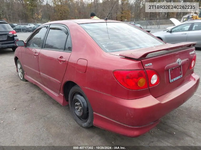 2004 Toyota Corolla S VIN: 2T1BR32E24C262235 Lot: 40717302