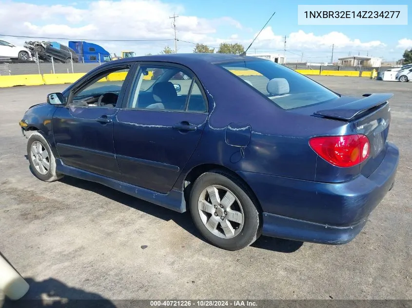 2004 Toyota Corolla S VIN: 1NXBR32E14Z234277 Lot: 40721226