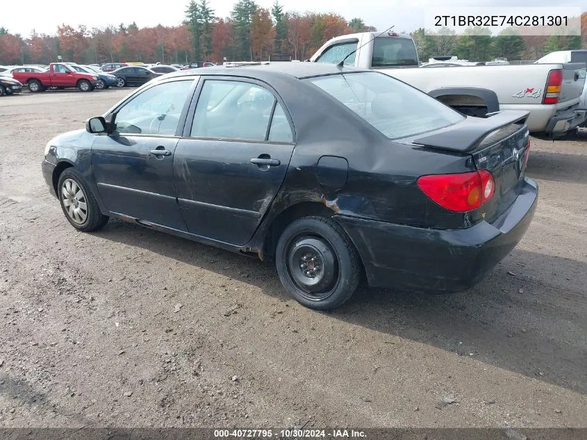 2004 Toyota Corolla Le VIN: 2T1BR32E74C281301 Lot: 40727795