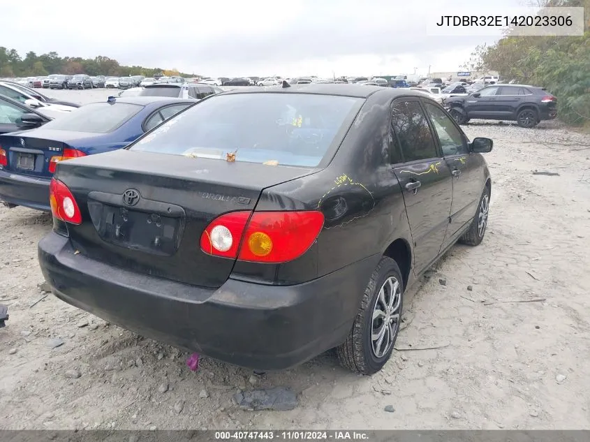 2004 Toyota Corolla Ce VIN: JTDBR32E142023306 Lot: 40747443