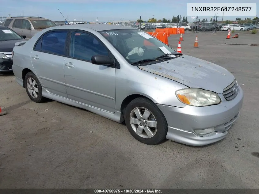 2004 Toyota Corolla S VIN: 1NXBR32E64Z248577 Lot: 40750975