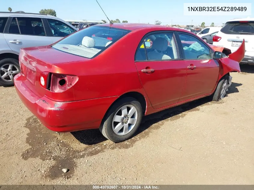 2004 Toyota Corolla Le VIN: 1NXBR32E54Z289489 Lot: 40752607