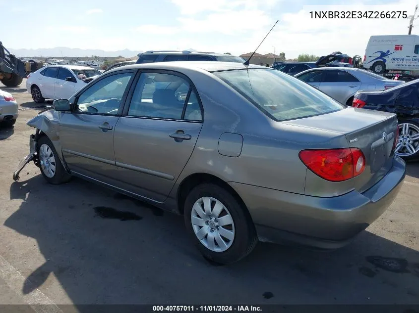 2004 Toyota Corolla Le VIN: 1NXBR32E34Z266275 Lot: 40757011