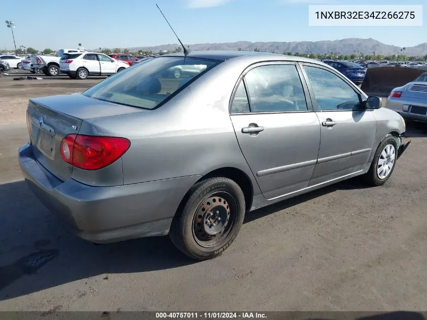 2004 Toyota Corolla Le VIN: 1NXBR32E34Z266275 Lot: 40757011