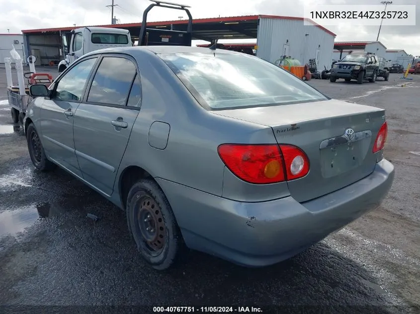 2004 Toyota Corolla Le VIN: 1NXBR32E44Z325723 Lot: 40767751