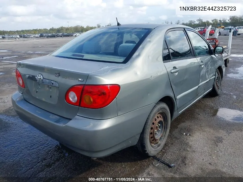 2004 Toyota Corolla Le VIN: 1NXBR32E44Z325723 Lot: 40767751