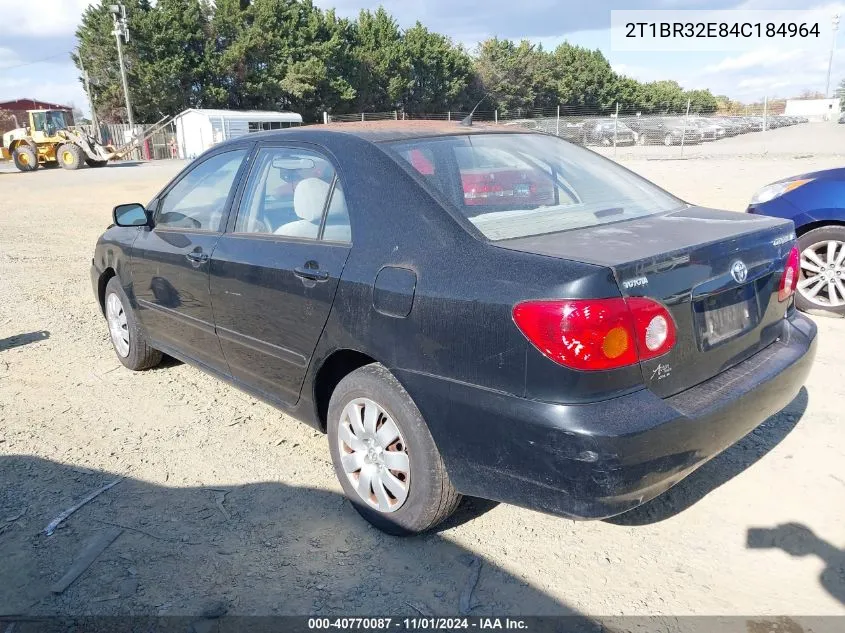 2004 Toyota Corolla Le VIN: 2T1BR32E84C184964 Lot: 40770087