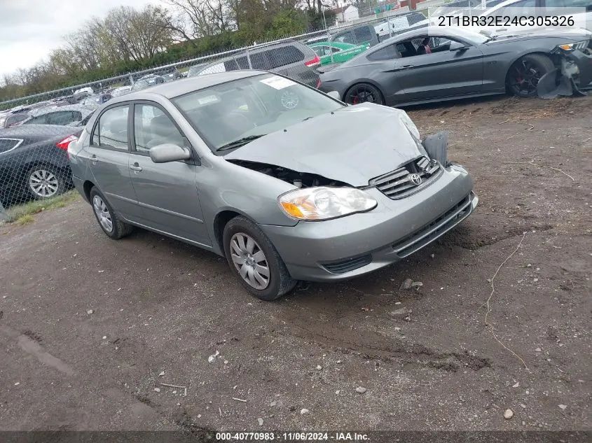 2004 Toyota Corolla Le VIN: 2T1BR32E24C305326 Lot: 40770983