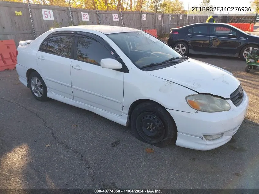 2004 Toyota Corolla S VIN: 2T1BR32E34C276936 Lot: 40774350