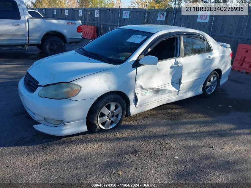 2004 Toyota Corolla S VIN: 2T1BR32E34C276936 Lot: 40774350