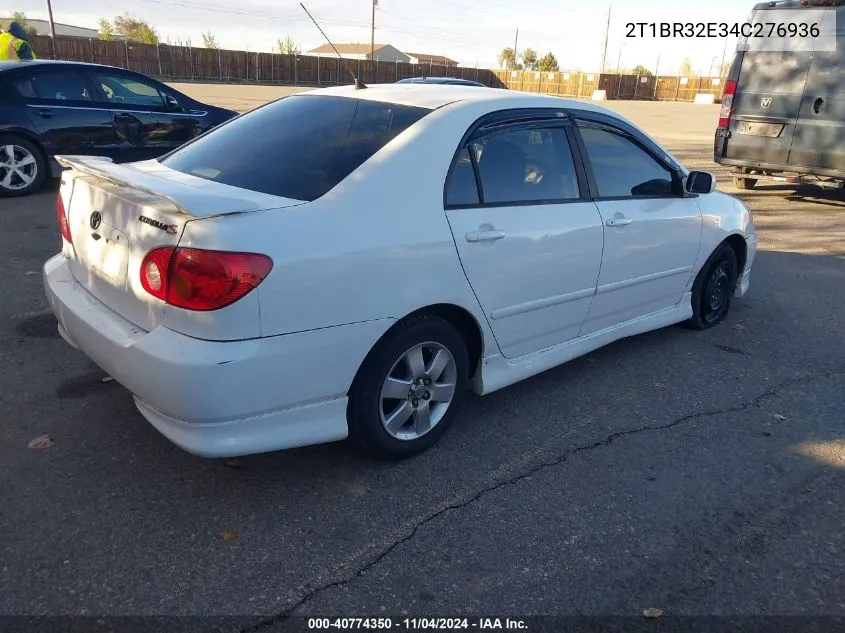 2004 Toyota Corolla S VIN: 2T1BR32E34C276936 Lot: 40774350