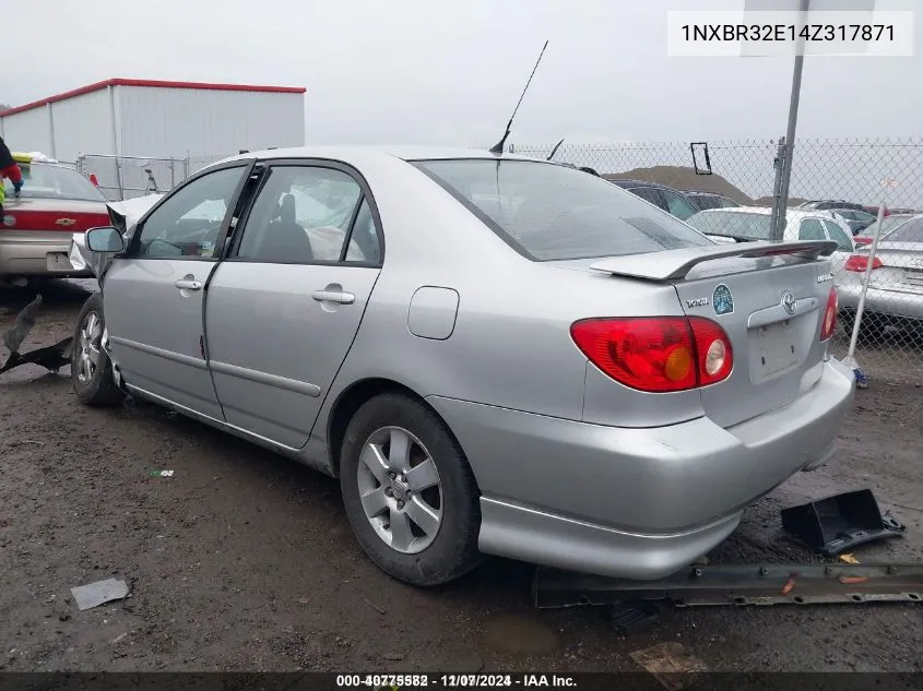 2004 Toyota Corolla Ce/Le/S VIN: 1NXBR32E14Z317871 Lot: 40775582