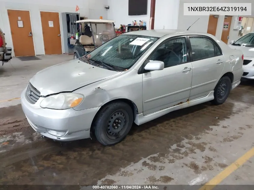 1NXBR32E64Z319194 2004 Toyota Corolla S