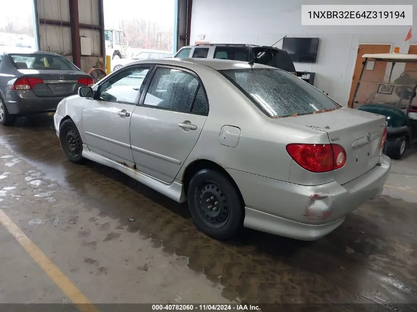 1NXBR32E64Z319194 2004 Toyota Corolla S