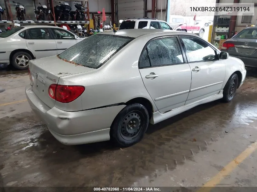 1NXBR32E64Z319194 2004 Toyota Corolla S