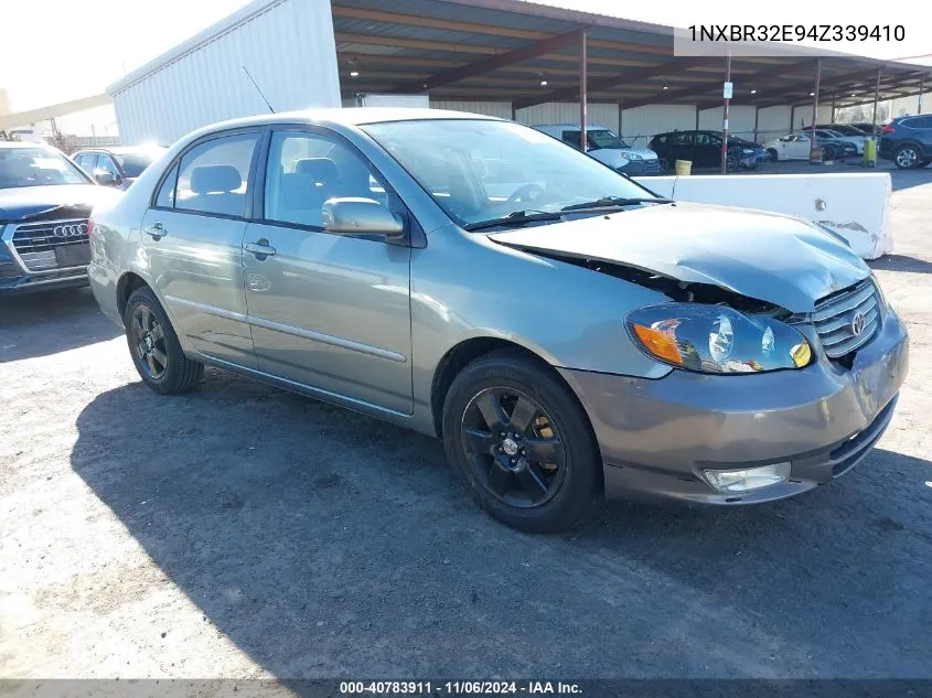 2004 Toyota Corolla Le VIN: 1NXBR32E94Z339410 Lot: 40783911