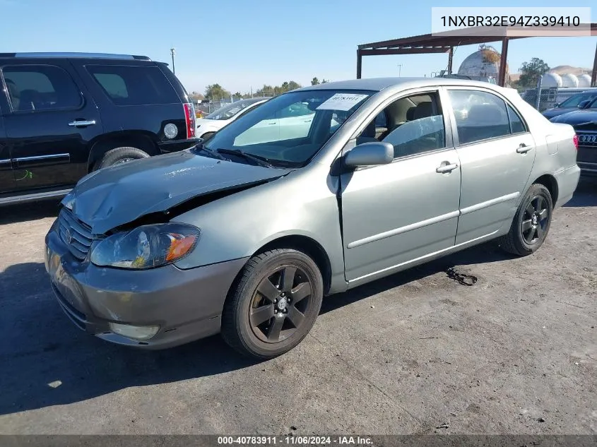 2004 Toyota Corolla Le VIN: 1NXBR32E94Z339410 Lot: 40783911