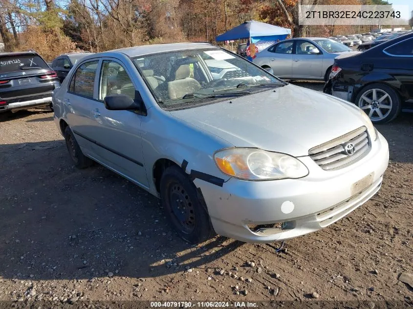 2004 Toyota Corolla Ce VIN: 2T1BR32E24C223743 Lot: 40791790