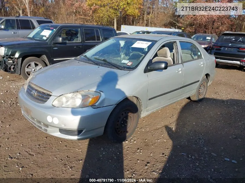 2004 Toyota Corolla Ce VIN: 2T1BR32E24C223743 Lot: 40791790