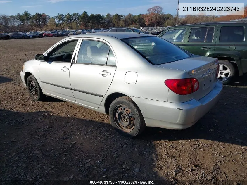 2004 Toyota Corolla Ce VIN: 2T1BR32E24C223743 Lot: 40791790