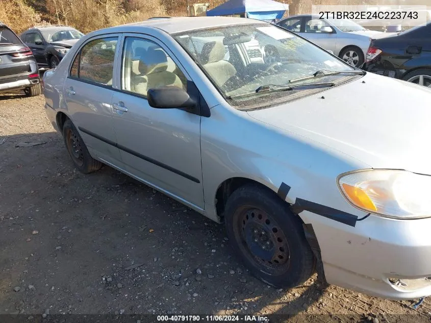 2004 Toyota Corolla Ce VIN: 2T1BR32E24C223743 Lot: 40791790