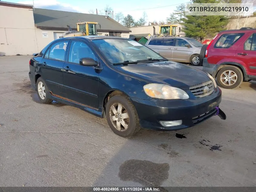 2004 Toyota Corolla S VIN: 2T1BR32E84C219910 Lot: 40824905