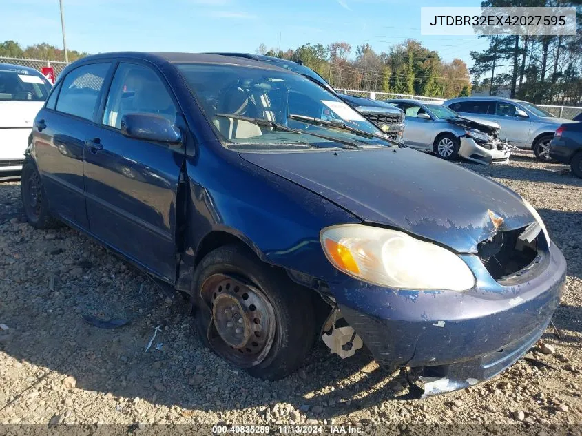 2004 Toyota Corolla Le VIN: JTDBR32EX42027595 Lot: 40835289