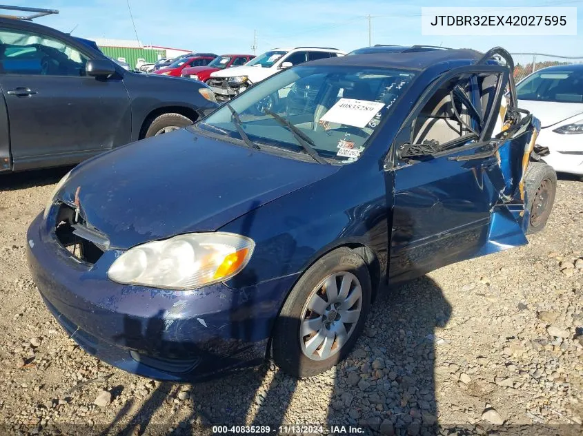 2004 Toyota Corolla Le VIN: JTDBR32EX42027595 Lot: 40835289