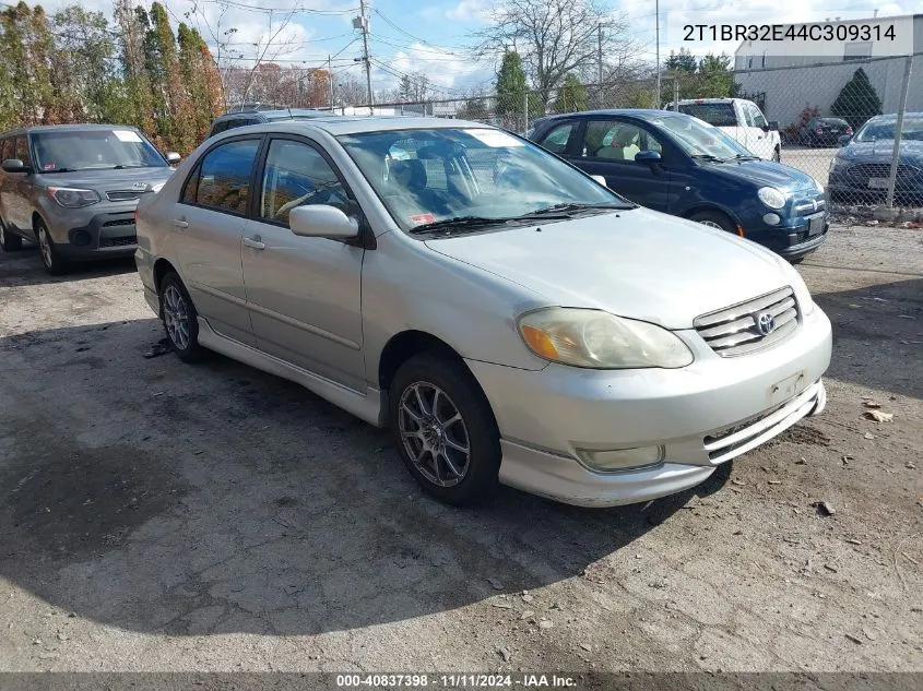 2004 Toyota Corolla S VIN: 2T1BR32E44C309314 Lot: 40837398