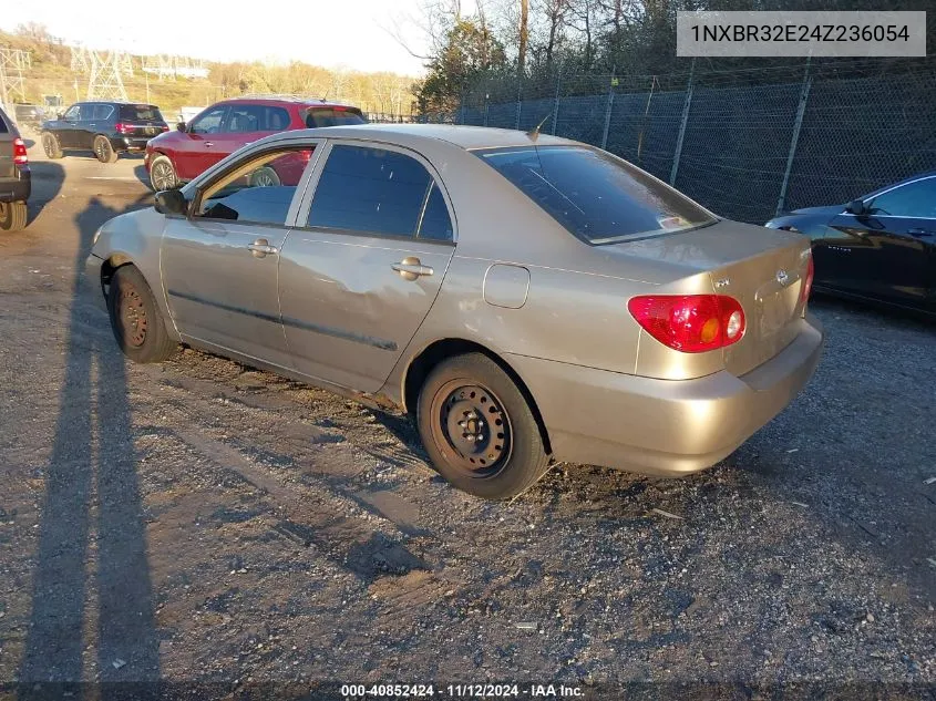 2004 Toyota Corolla Ce VIN: 1NXBR32E24Z236054 Lot: 40852424